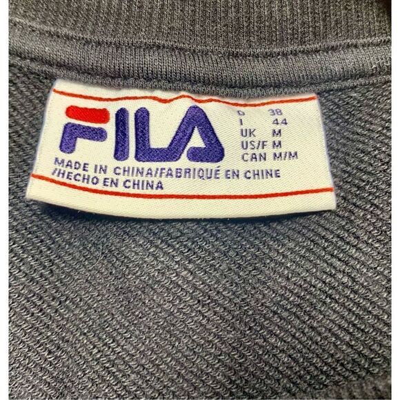 Original Vintage Fila Black Pastel Spell Out Logo Size M - Picture 6 of 7